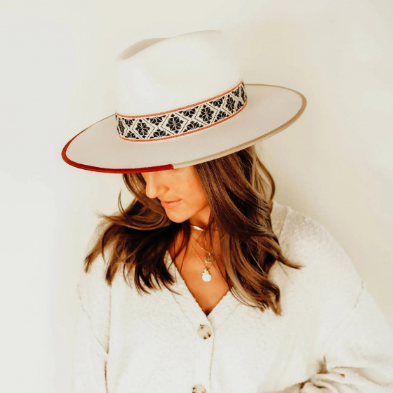 Fedora Fazenda hat White felt - Head'n Home