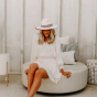 White Felt Fedora Hat Fazenda - Head'n Home