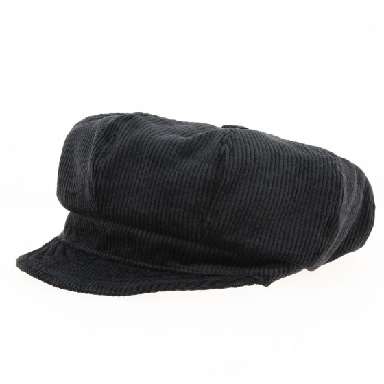 Black corduroy gavroche cap - Traclet