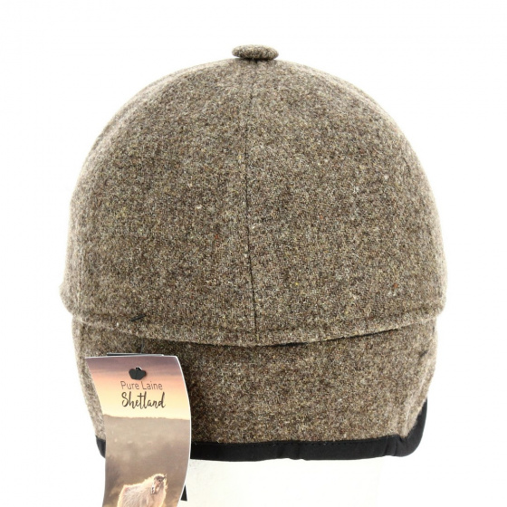 Baseball cap with earflaps Wool Taupe - Traclet Baseball cap with earflaps Wool Taupe - Traclet