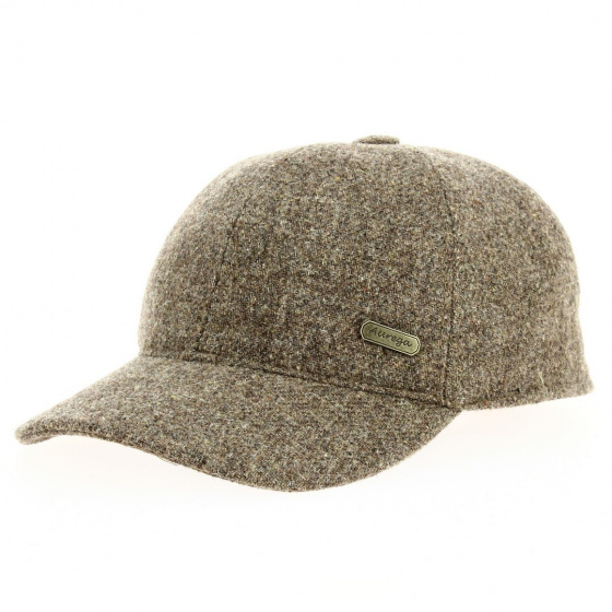 Baseball cap with earflaps Wool Taupe - Traclet Baseball cap with earflaps Wool Taupe - Traclet