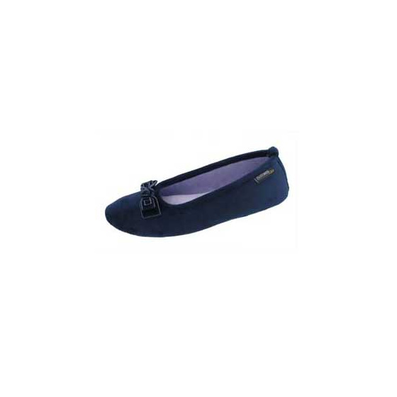 Ballerine micro velours marine