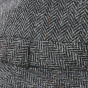 Chapeau Tissu Tweed Chevrons Gris et Blanc - Traclet