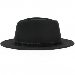 Fedora Ambierle Felt Wool Hat Black- Traclet