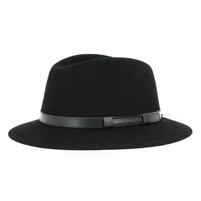 Annecy Traveller Hat Black Waterproof Wool Felt - Traclet Reference: 13525 | Traclet Hat Shop