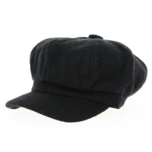 Casquette Gavroche laine noir - Traclet