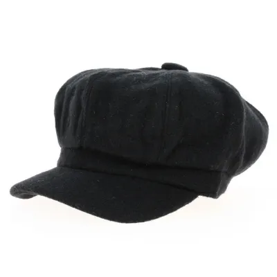 Casquette Gavroche laine noir - Traclet