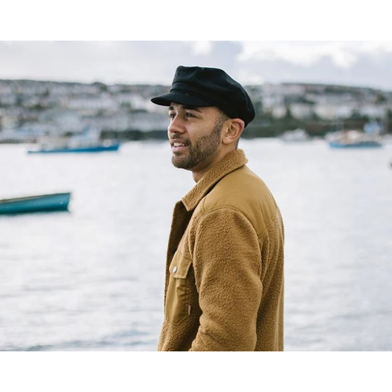 Black Wool Fiddler Sailor Cap - Traclet