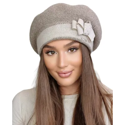 Women's Amparo Beige Beret - Traclet - Traclet Hat Shop Reference: 17483| Traclet Hat Shop