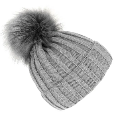 Bonnet à Pompon Perla Gris - Traclet