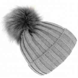 Grey Perla Beanie Hat - Traclet
