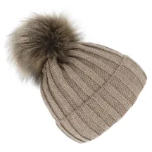 Perla Taupe Pom-Pom Beanie - Traclet - Traclet Boutique Reference: 17504 | Traclet Hat Shop