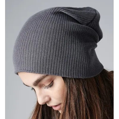 Oversize Acrylic Beanie Grey- Beechfield