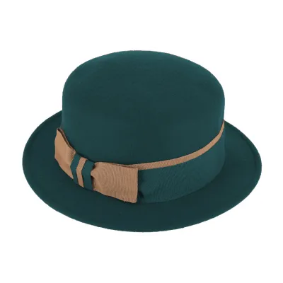 Canotier Feutre laine Turquoise - Fiebig