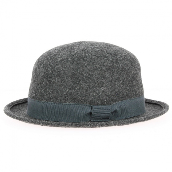 Chapeau Melon Sloven Feutre Laine Anthracite - Traclet