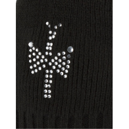 Children's Mini Shiny Beanie Black - Pipolaki
