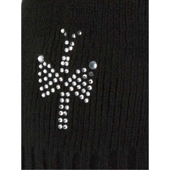 Children's Mini Shiny Beanie Black - Pipolaki