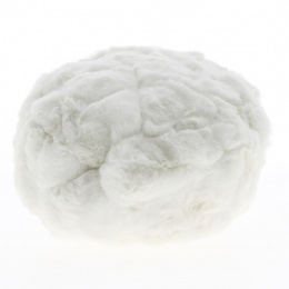 Toque Courchevel Faux Fur White Cloud - Traclet