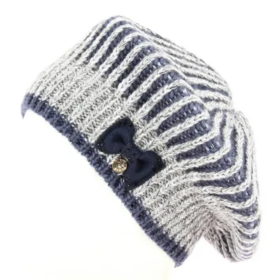 Béret Femme Elvira Bleu et gris - Traclet