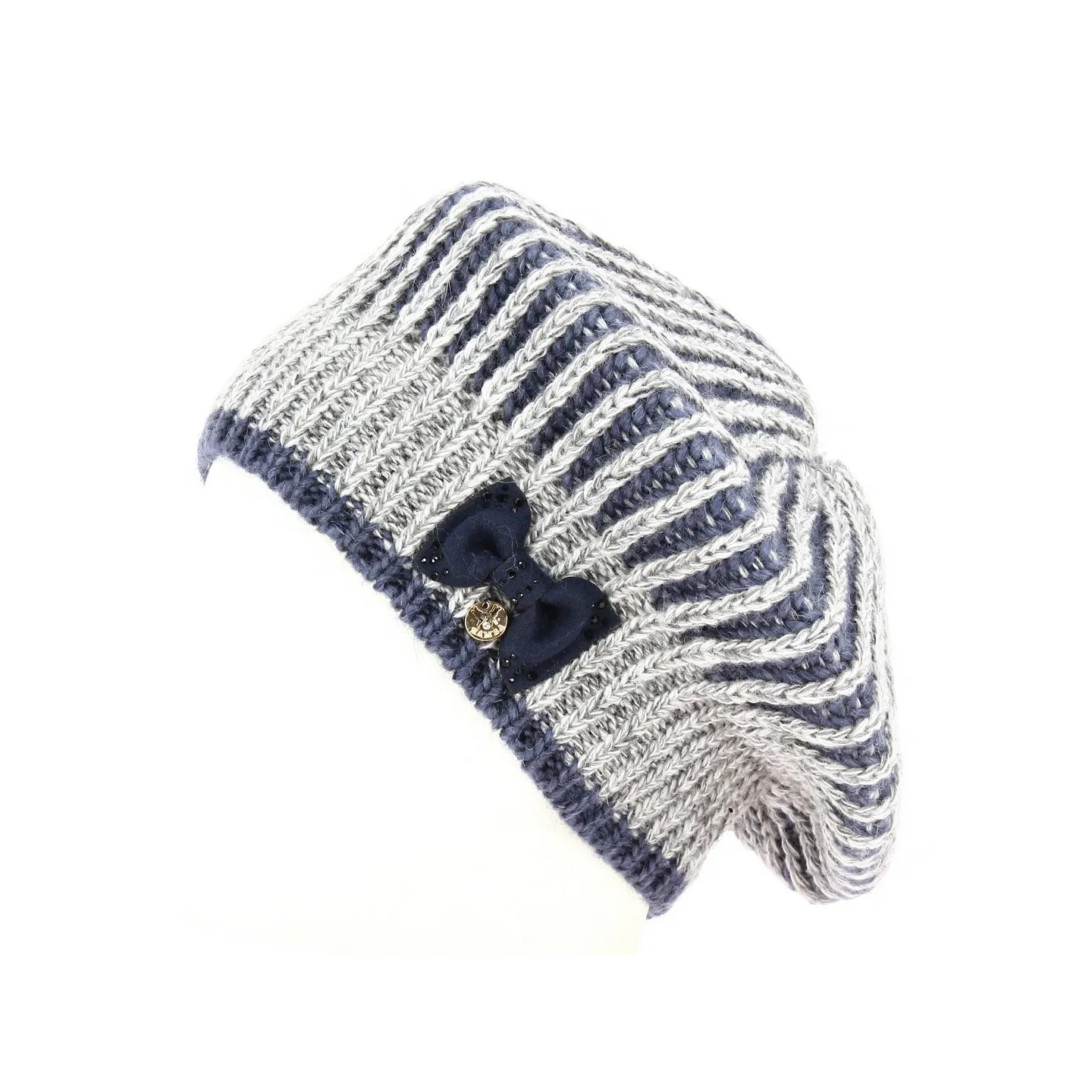 Elvira Women's Blue and Grey Beret - Traclet
