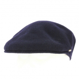 Beret Cap Pyrénées Teflon® Navy Wool - Traclet