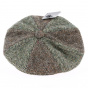 Irish Flat Cap Gatsby Wool Chevron Brown and Green - Hatman