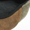 Casquette plate chevrons beige visière marron - Traclet