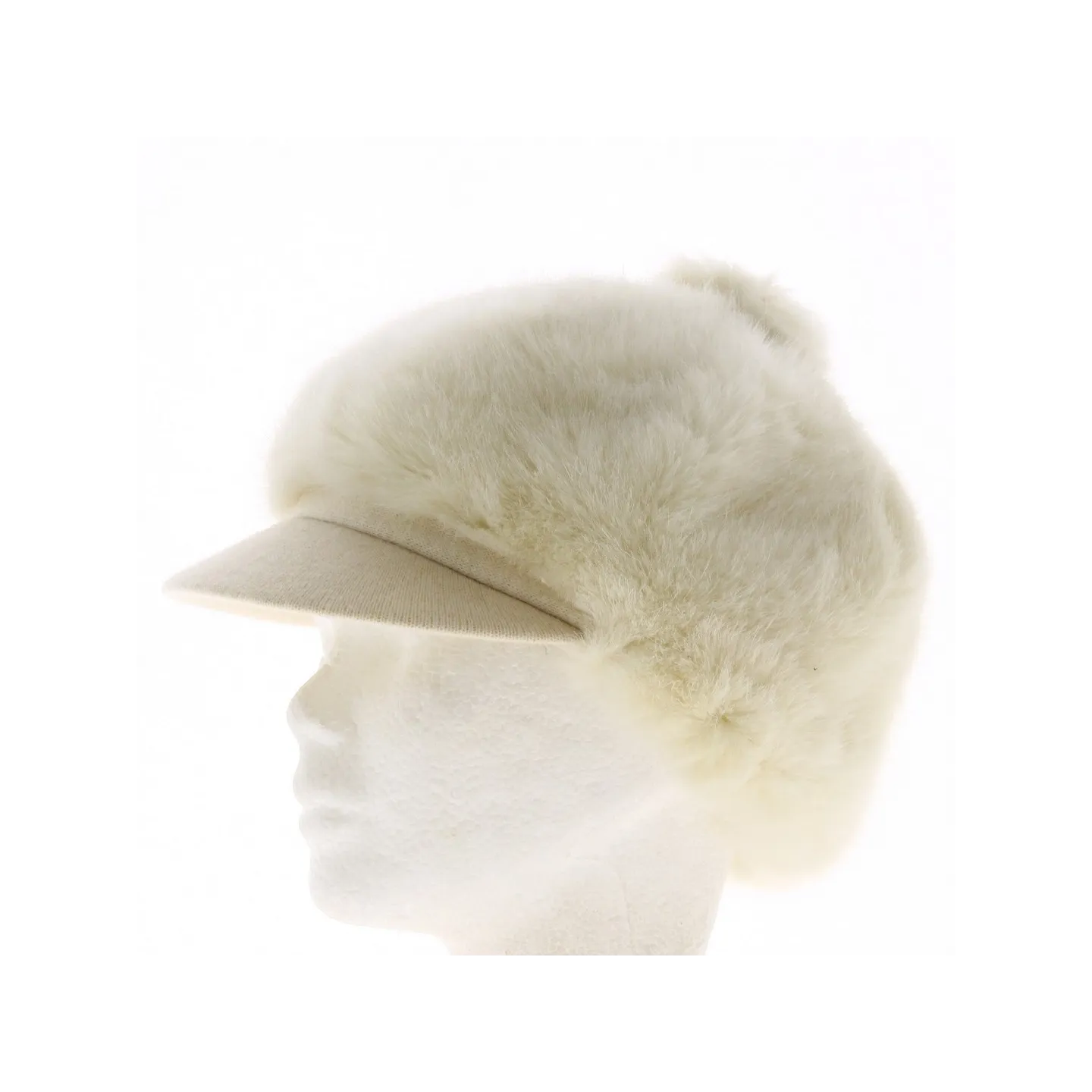 Gavroche Ivanna Faux Fur Ecru Cap - Traclet