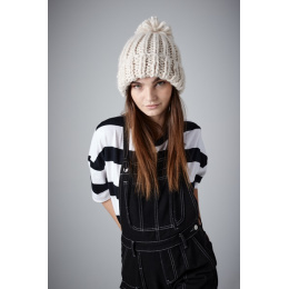 Oversize Beanie Hat Ecru - Beechfield