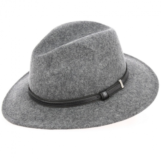 Chapeau Traveller Ambierle Feutre Laine Anthracite - Traclet Chapeau Traveller Ambierle Feutre Laine Anthracite - Traclet