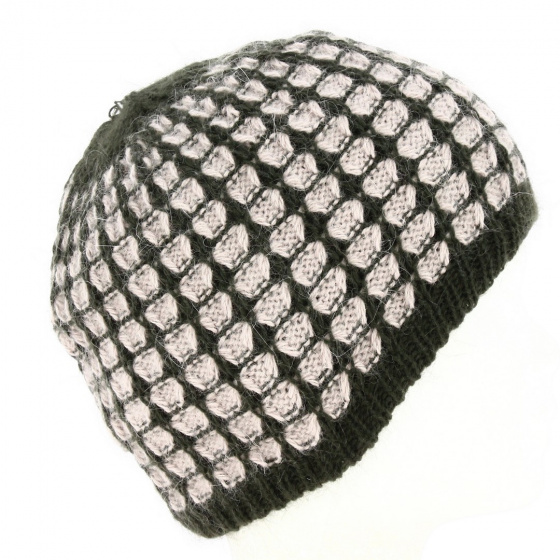 Bee Beanie Bicolore Angora Kaki - Traclet