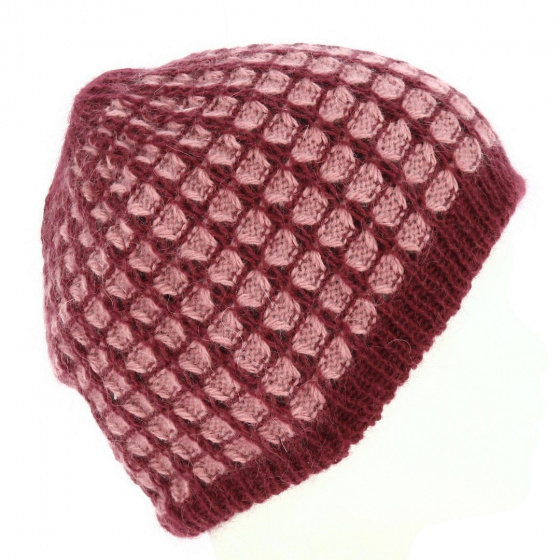 Bonnet 
Abeille Bicolore Angora Bordeaux - Traclet