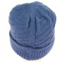 Angora Beanie Point Mousse Blue - Traclet