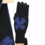 Blue Wool Knot Scarf and Glove Set - Traclet