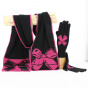 Pink Wool Scarf and Glove Set - Traclet