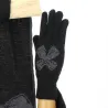 Grey Wool Knot Scarf and Glove Set - Traclet