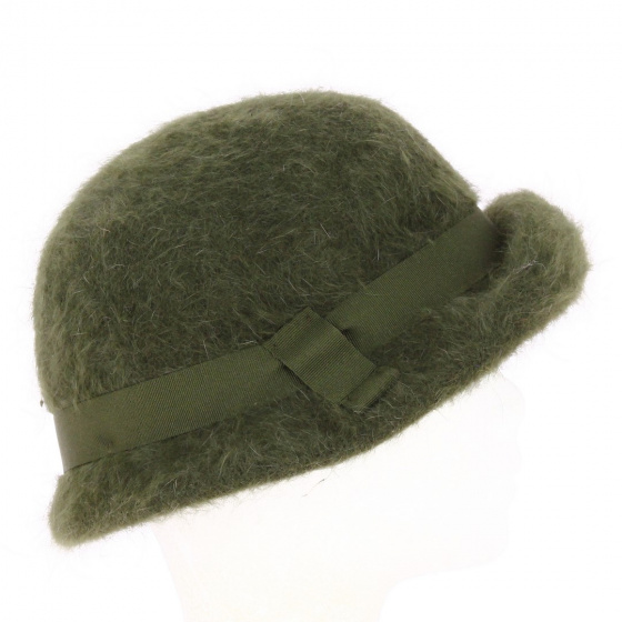 Chapeau Cloche Angora olive - Traclet