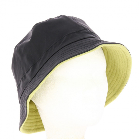 Bob Imitation Leather Black Apple Green Fleece Lining - Traclet