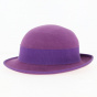 Children's purple wool felt bowler hat - Wegener