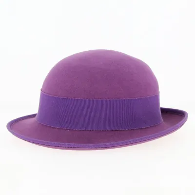 Chapeau melon feutre laine Enfant Violet - Wegener