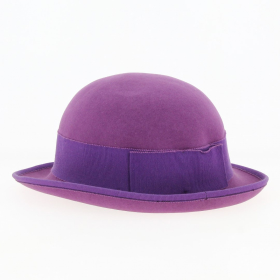 Chapeau melon feutre laine Enfant Violet - Wegener Chapeau melon feutre laine Enfant Violet - Wegener