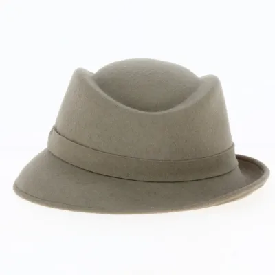 Chapeau Trilby Asymétrique Beige - Traclet