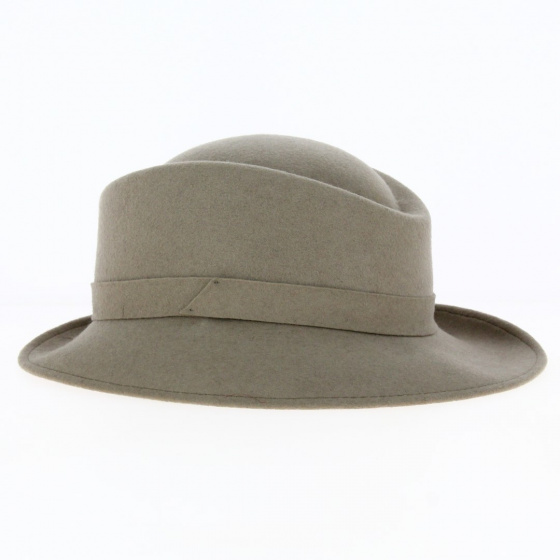 Chapeau Trilby Asymétrique Beige - Traclet Chapeau Trilby Asymétrique Beige - Traclet