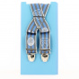 Golf Bicolore grey and blue suspenders - Traclet