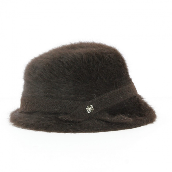 Chapeau Cloche Angora Marron - Laulhère