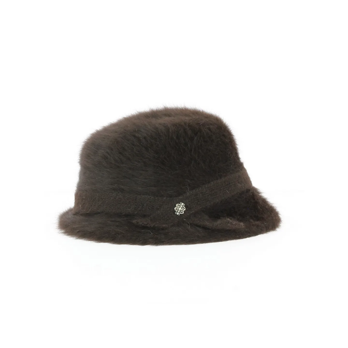 Chapeau Cloche Angora Marron - Laulhère Reference : 17582 | Chapellerie Traclet