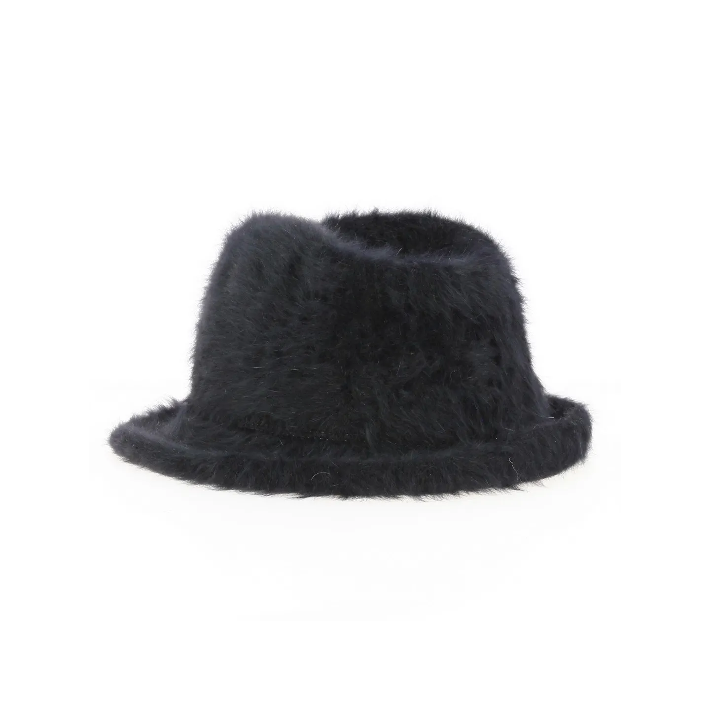 Chapeau Trilby Angora Noir- Traclet Reference : 3823 | Chapellerie Traclet
