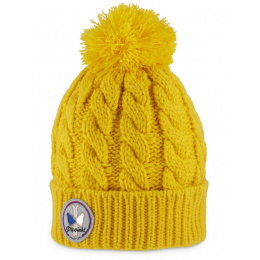 Gstaad yellow pompom hat - Pipolaki
