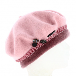 Women's Ambrines Pink Wool Beret Traclet