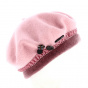 Women's Ambrines Pink Wool Beret - Traclet